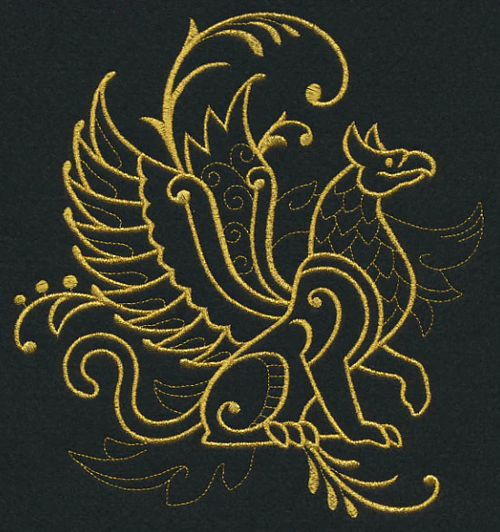 Griffin Filigree (Goldwork)