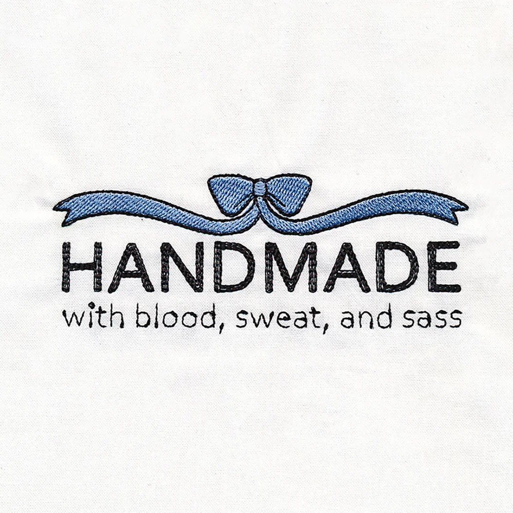 Handmade With Blood, Sweat, and Sass Quilt Label - Image 3