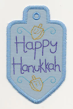 Happy Hanukkah Gift Tag (In-the-Hoop)