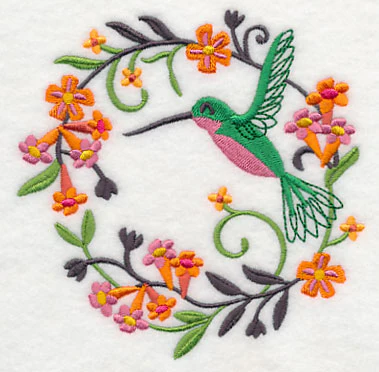 Happy Hummingbird in Flowers - Image 4