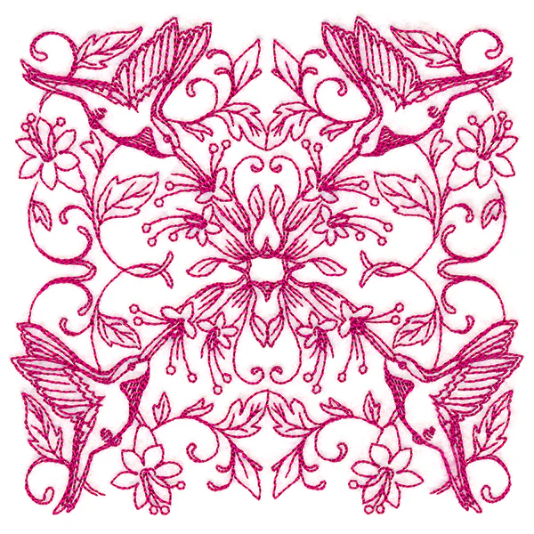 Happy Hummingbird Kaleidoscope Square - Image 7