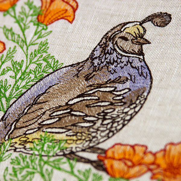 Happy Quail and Poppies - Image 4