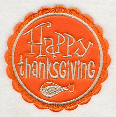 Happy Thanksgiving Stamp (Applique) - Image 4