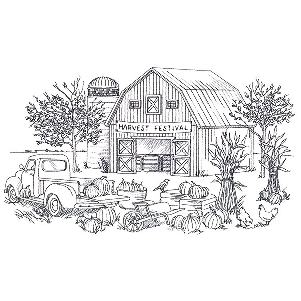 Harvest Festival Country Scene