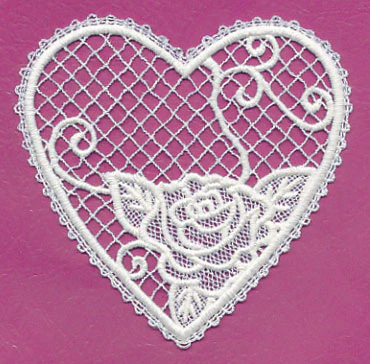 Heart and Roses 3 (Battenburg Lace) - Image 2