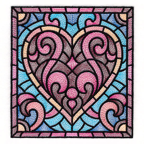 Heart Stained Glass Square - Image 10