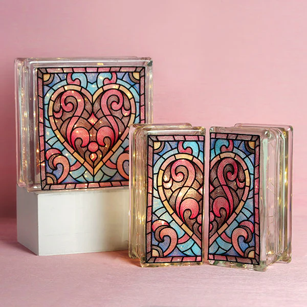 Heart Stained Glass Square - Image 12