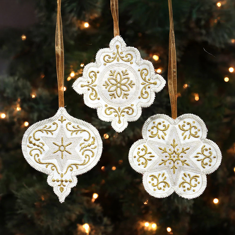 Heirloom Applique Christmas Ornament (In-the-hoop) - Image 3