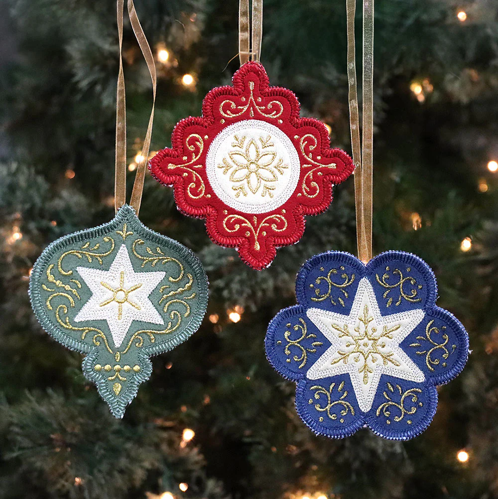 Heirloom Applique Christmas Ornament (In-the-hoop) - Image 4