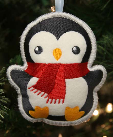 Heirloom Christmas Ornament - Penguin (In-the-Hoop) - Image 3