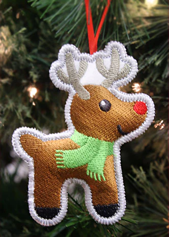 Heirloom Christmas Ornament - Reindeer (In-the-Hoop) - Image 2