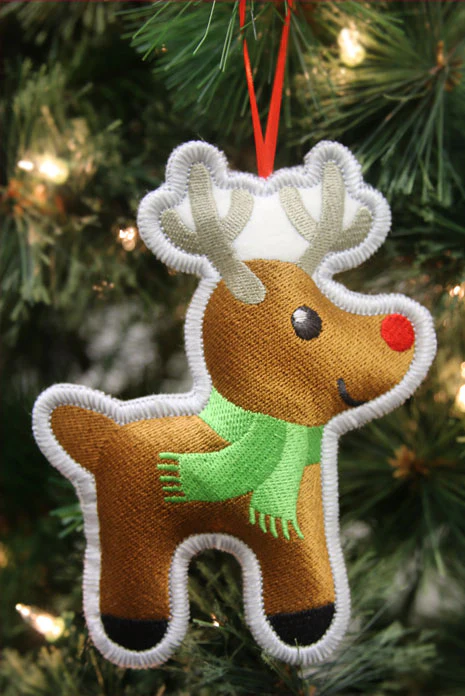 Heirloom Christmas Ornament - Reindeer (In-the-Hoop) - Image 3
