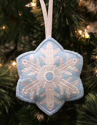 Heirloom Stuffed Ornament - Snowflake (In-the-Hoop) - Image 2
