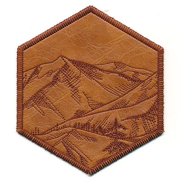 Hexagon Nature Coaster 1 (In-the-Hoop)