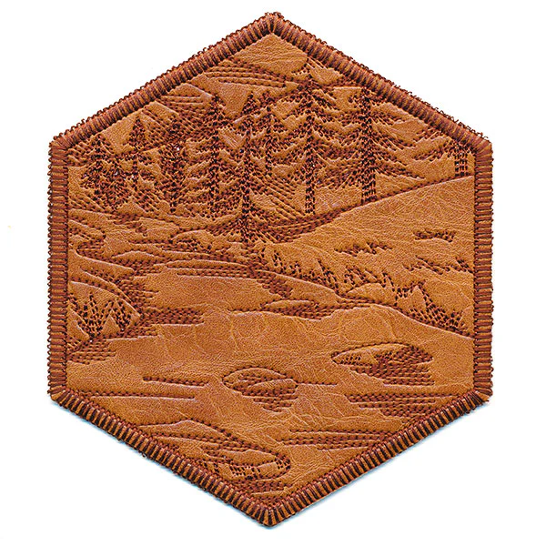 Hexagon Nature Coaster 5 (In-the-Hoop)