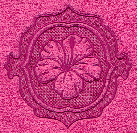 Hibiscus Medallion (Embossed) - Image 2