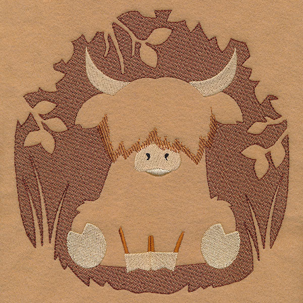Highland Cow Silhouette (Embossed) - Image 2