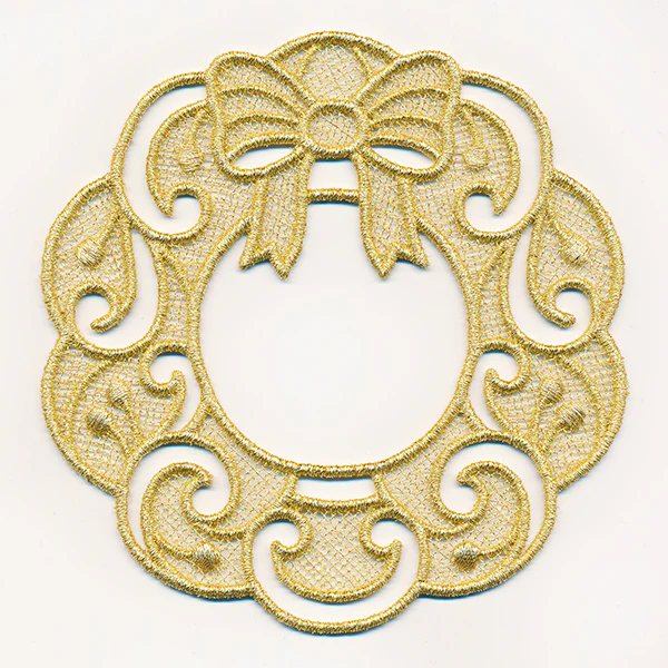 Holiday Wreath Gift Topper (Lace) - Image 2
