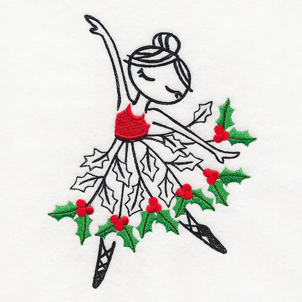 Holly & Berries Ballerina - Image 2