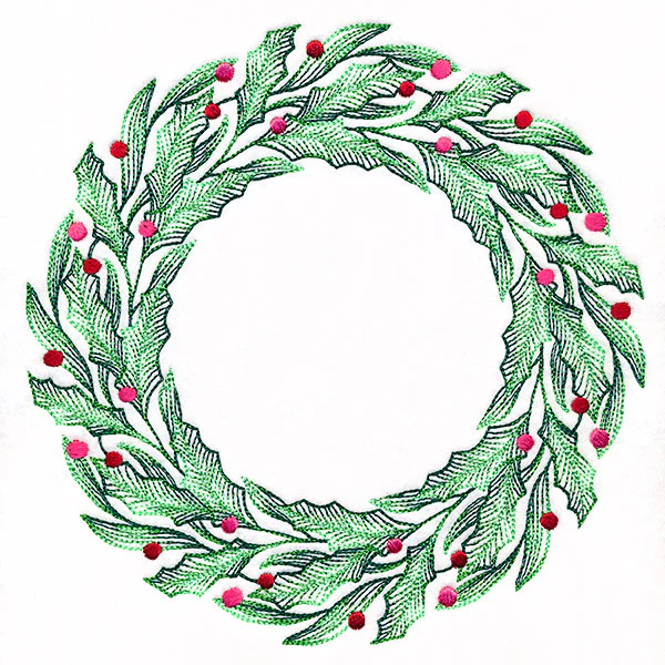 Holly & Berries Christmas Wreath - Image 6