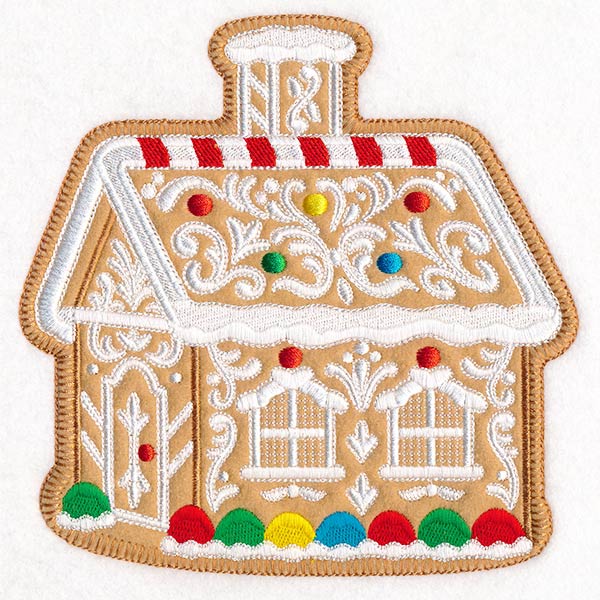 Holly Jolly Gingerbread House (Heirloom Applique) - Image 2