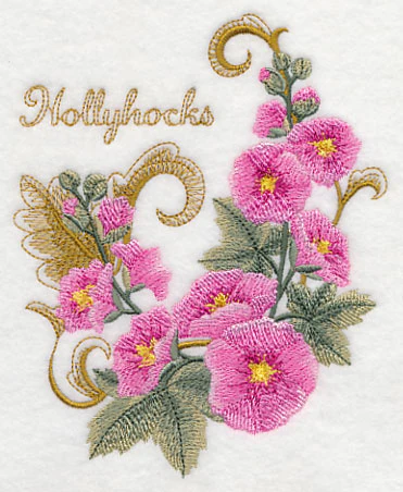 Hollyhocks with Flourish - Image 4