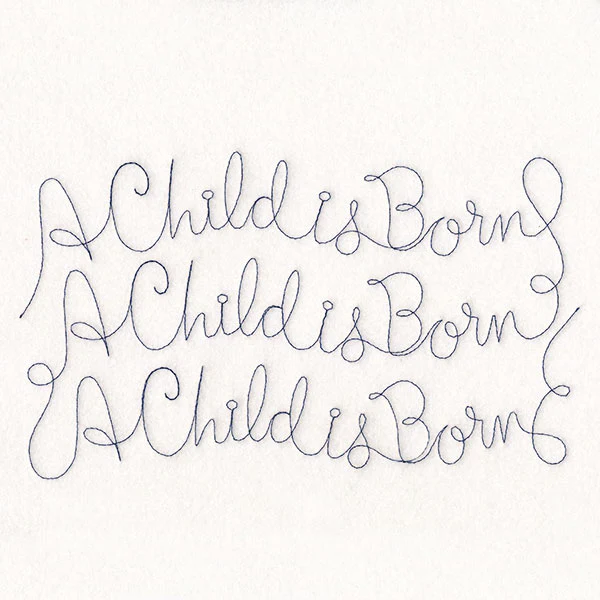 Holy Christmas Phrases - A Child is Born (Edge-to-Edge Quilting)