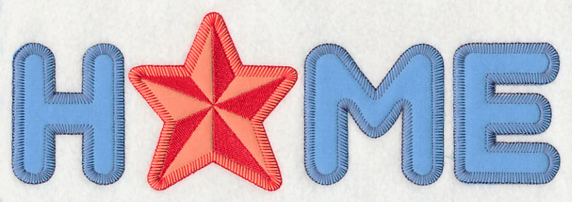 Home with Star (Heirloom Applique)