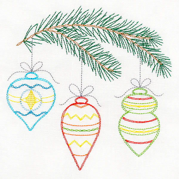 Homespun Pine Bough and Ornaments - Image 7