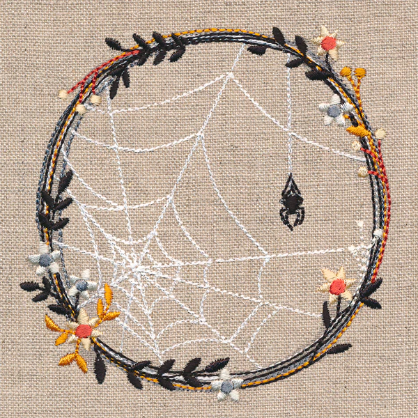 Homespun Web Wildflower Wreath - Image 5