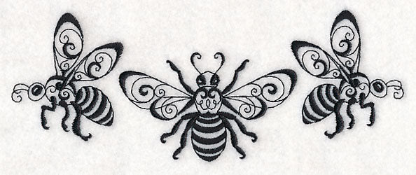 Honeybee Trio (Blackwork) - Image 3