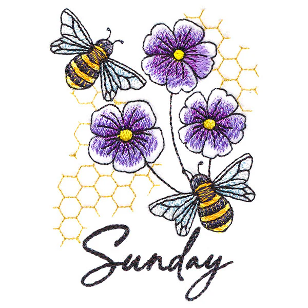 Honeybees & Violets On Sunday - Image 3