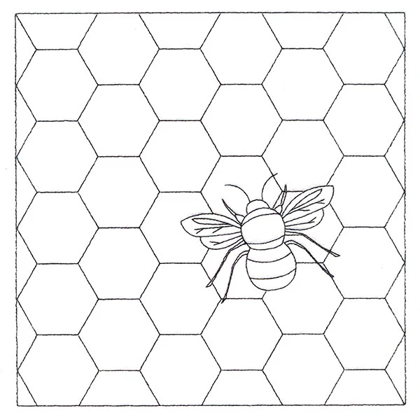 Honeycomb Hexagon With Bee (Double Run) - Image 11