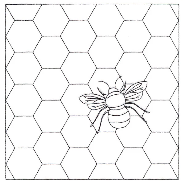 Honeycomb Hexagon With Bee (Double Run) - Image 3