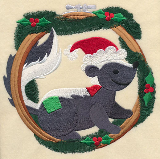 Hoop It Up Christmas Skunk - Image 2