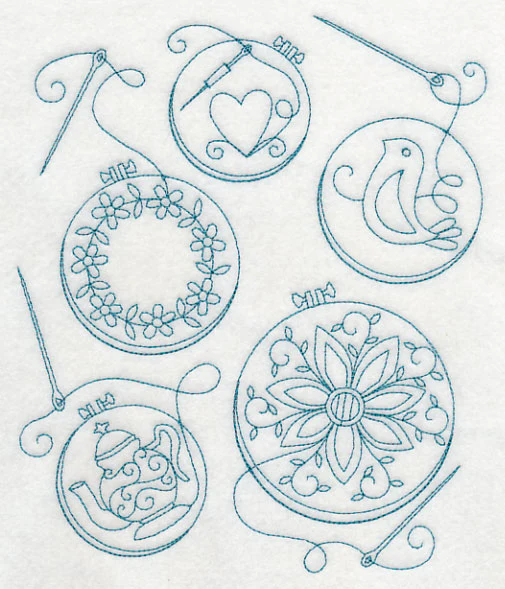 Hoop It Up Medley (Redwork)