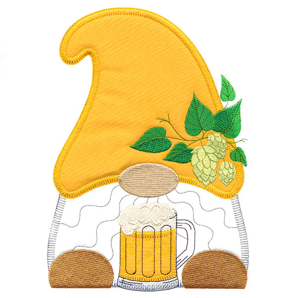 Hoppy Beer Day Gnome (Heirloom Applique) - Image 4