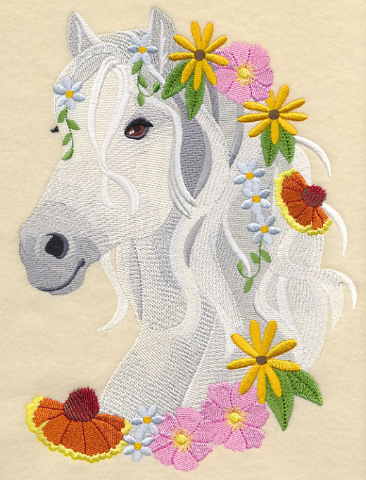 Horse in Wildflowers - Image 4