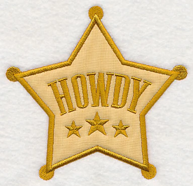 Howdy Sheriff's Badge (Applique) - Image 3