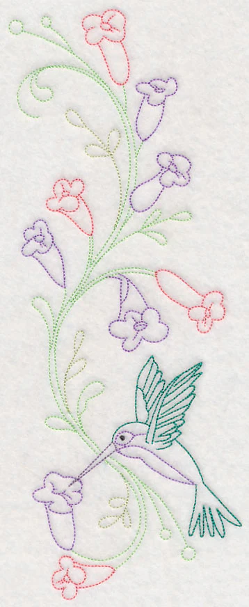 Hummingbird and Blooms Spray (Vintage) - Image 5