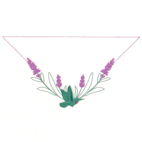 Hummingbird & Lavender Corner Label