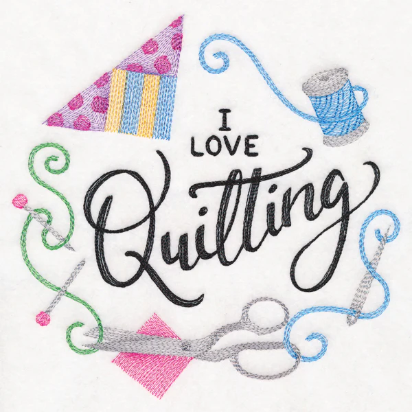 I Love Quilting Wreath - Image 8