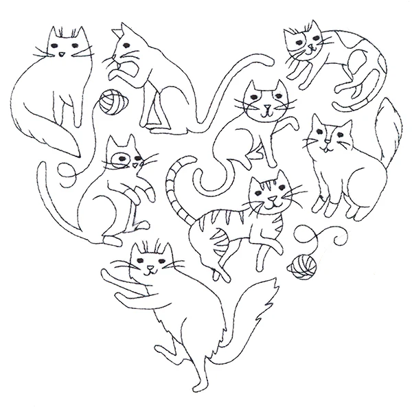 I Love You Meowy Much Cat Heart