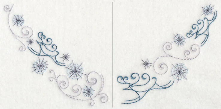 Icy Reindeer Neckline (V-Neck) (Split)