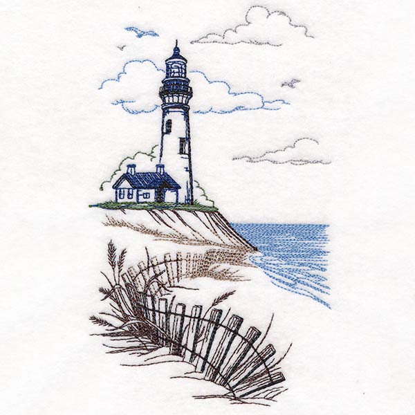 Idyllic Lighthouse Etching - Image 4