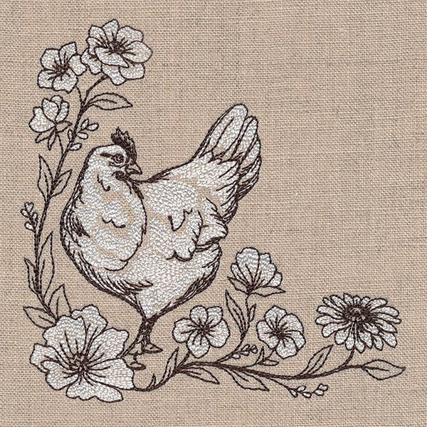 In Your Corner of the Country Hen Etching - Image 7