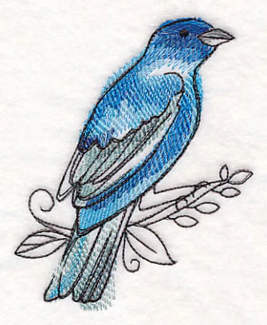 Indigo Bunting in Watercolor - Image 3