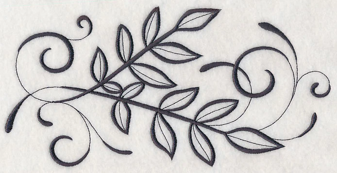 Inky Ash Leaves Border - Image 2