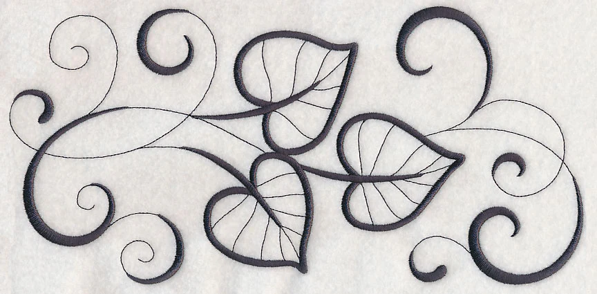 Inky Cottonwood Leaves Border - Image 6