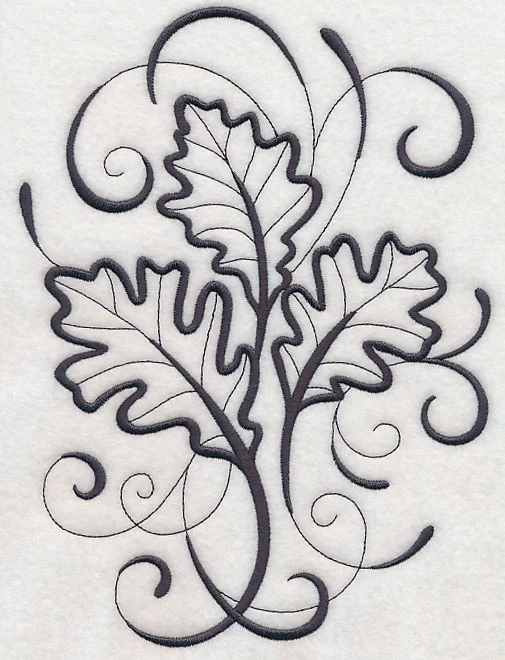 Inky Oak Leaves - Image 6
